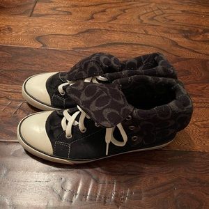 Coach Monogram Sneakers Black and Gray Size 9